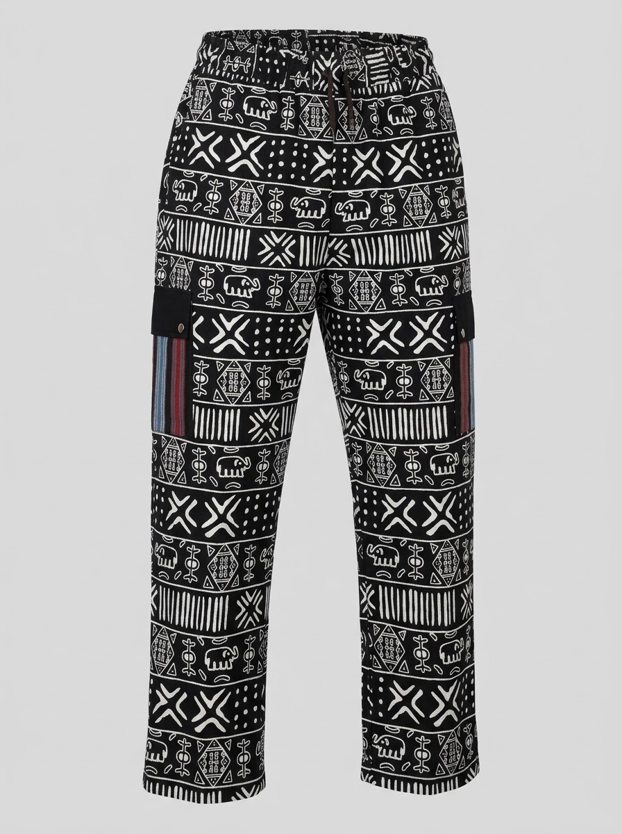 Graphic Print Ankara Trousers