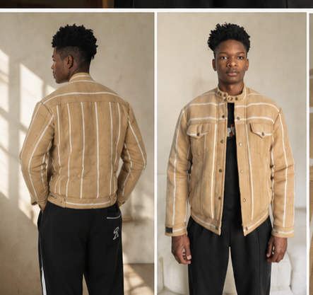 The Beige Heritage Aso-Oke Jacket